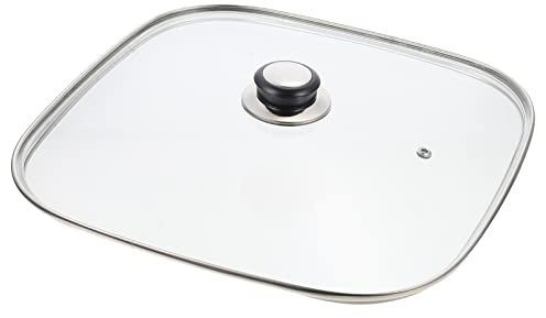 Angoily Transparenter Bruchsicherer Glas Topfdeckel mit Ventilöffnung und Komfortablem Griff für Küchenkochtopf Zubehör in Hotels und Kantinen