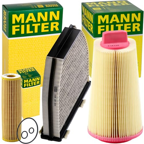 Mann Filter Inspektionspaket | CUK29005(LAK413)+C14114(LX1277)+HU514X (OX183/5D1) Kompatibel mit C-Klasse (W204),C-Klasse T-Model (S204),E-Klasse (W212)