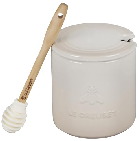 Le Creuset Stoneware Honey Pot, 14 oz., Meringue
