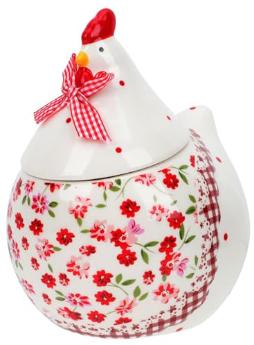 Pot de Pâques en Céramique en Forme de Poule Porte-bijoux Décoratif Récipient à Bonbons pour Le Stockage de Pâques