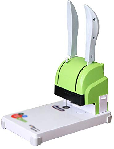 Bürozubehör, Bindemaschine, Bindemaschine für Finanzdokumente, manuelle Perforation, automatische Nietröhre, Buchhaltung, Textbindemaschine (Farbe: Grün, Größe: 31,2 x 18,6 x 37,6
