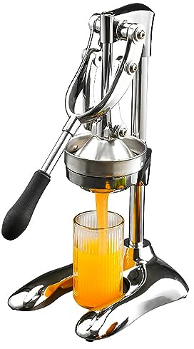 CHANGLKJ Exprimidor De Jugo De Naranja, Exprimidor De Cítricos Profesional con Mango De Goma Y Cono Desmontable, Acero Inoxidable Premium Y Ahorro De Mano De Obra, para Granada, Pomelo, Limas
