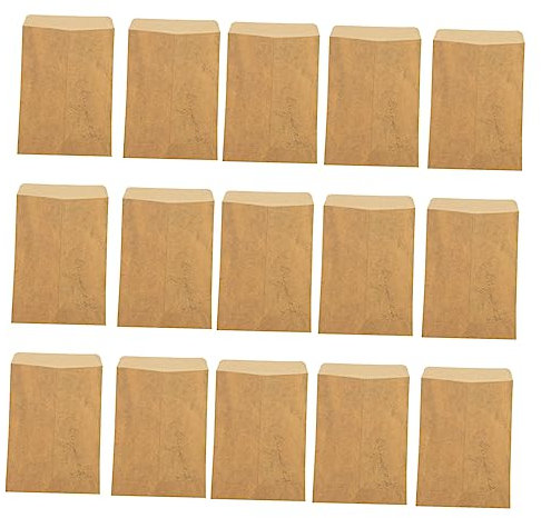 Tofficu 20stücke Retro Kraftpapier Umschläge Für Karten Und Münzen Vintage Design Für Bürobedarf Und