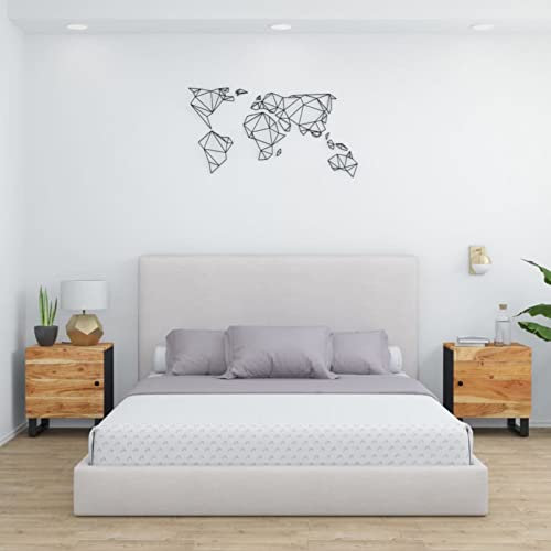 ShGaxin Nachttische 2 STK Nachtschrank, Nachtkonsole, Bedside Tables, Nachtkästchen, Beistellschrank, Nightstand, Nachtkommode, 40x33x46 cm Massivholz Akazie