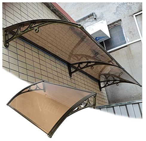 Riparo per portici, pensiline Impermeabili, Protezione da Pioggia e Neve per Patio, per grondaie, balconi, Negozi, Dimensioni Personalizzate ()