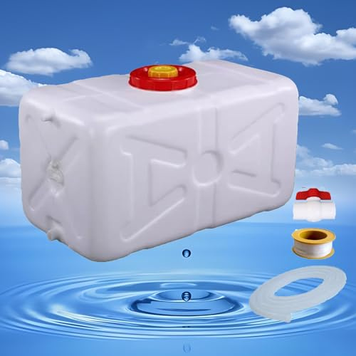 Hållbar HDPE-vattentank 2mm Väggtjocklek 25L/35L/50L/80L/120L/200L - Tättslutande Lagerbehållare För Camping, Lantbruk, Hem, Nödsituationer Med Utloppsventil(Size:120L)