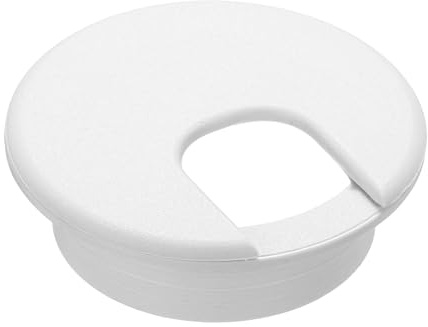sourcing map Desk Hole Grommet 2 Inch(50mm), ABS Plastic Round Desk Hole Cover Wire Cable Cord Organizer for Home Office Computer Table Cables, White