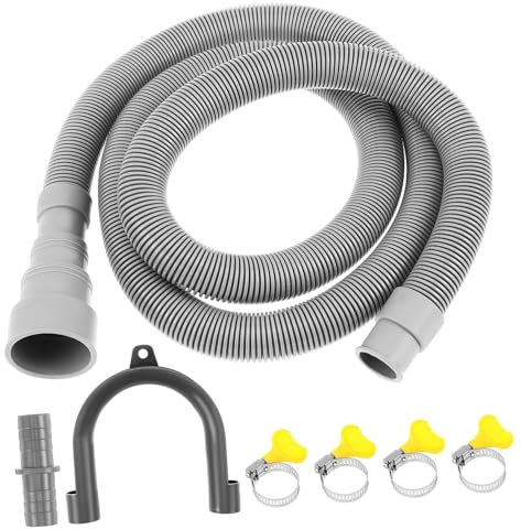 NUOBESTY Washing Machine Drain Hose Extension Kit Replacement Hose Flexible for Portable Washer Dishwasher Use Water Pipe Connector