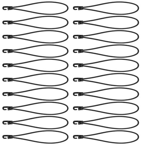 20pcs Bungee Straps with Hooks Elastic Rope Expander Bike Rope Nectarpaulin Tensioner Car Luggage Roof Rack Strap