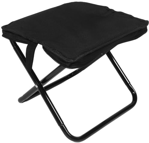 HOLIDYOYO Sgabello da campeggio pieghevole portatile leggero Oxford Outdoor Step Stool con borsa con cerniera per campeggio, escursionismo e attività barbecue completamente e comodo per esterni