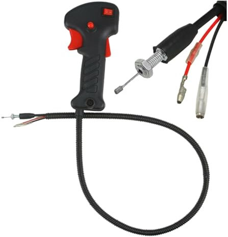 Rynplex Interruptor cortacésped de 80cm, mango de acelerador for cortacésped, interruptor de acelerador, desbrozadora, herramienta de recorte, piezas de herramientas eléctricas de jardín, 1 ud. Interr