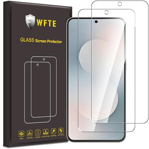 WFTE [2-Pack Samsung Galaxy S25 FE/S25FE 5G Screen Protector Tempered Glass - 9H Hardness,Anti-Scratch,Anti-Fingerprint,Bubble-Free,HD Clear Dust-Free Premium Protective Film,Case Friendly