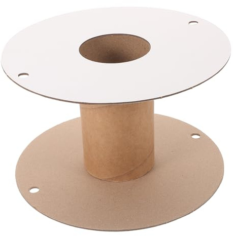 POPETPOP Carrete De Cable De Papel Compacto y Resistente Para Almacenamiento y Embalaje, Organizador Portátil Para Cables Eléctricos Extensión, Adecuado Para Uso Doméstico e Industrial, Color Natural