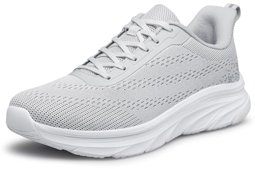 Raoendis Herr Sneakers Löparskor Sportskor för Herrar Träningsskor Stavgångsskor Promenadskor Lätta Utomhus Moderiktiga Sneakers Tennisskor Grå 46
