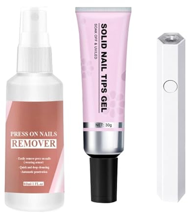 Kit Per Costruttore Di Unghie In Acrilico - Set Di Colla In Gel Solido, Adesivo Polacco Forte, Strumenti Per Manicure A Usi Lunghi, Forniture Per Estensione Unghie Attrezzature Di Qualità Del Salo