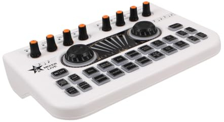 Dj Mixer X3 mit Kabelloser Verbindung, Digitales Mischpult | Weiß, Metall und Kunststoff, Digitale Steuerung mit Presets, Mehrere Audioeffekte