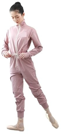 Pantalones de Calentamiento Ballet, Chaqueta Baile, Mono Ejercicios for Adultos para Bailar(Pink,S)