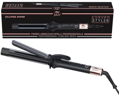 JaDy Luxury Styler Eclipse Shine 28 mm – Ferro Arricciacapelli Professionale con Rivestimento Tormalina/Ceramica, Ioni Negativi Anticrespo, Temp. 120-230°C