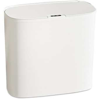 Automatischer Mülleimer 12L Sensor Abfalleimer Wandmontage Bad Küche Weiß | Kompakter Sensor Mülleimer für kleine Räume mit Wandmontage