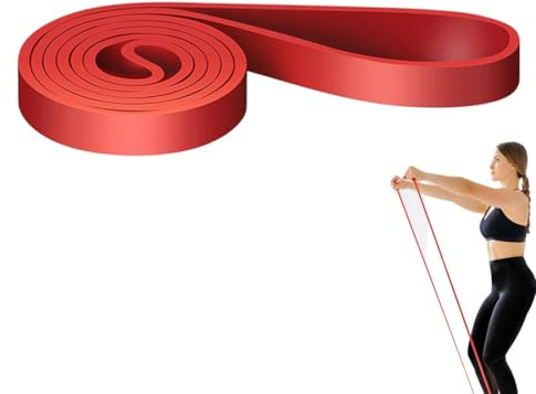 DOKRIN Bandes élastiques pilates Une machine d'entraînement de musculation 15-35 lbs bande de résistance de fitness unisexe convient pour les entraînements en salle de sport le Pilates le yoga (rouge)