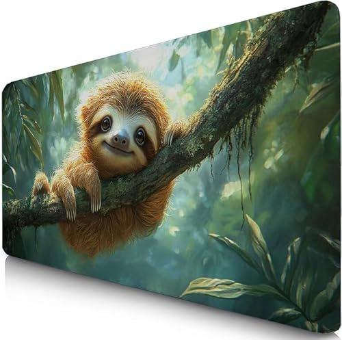 Tapis de Souris XXL 60x40cm Vert Tapis de Souris Gaming, sous Main Bureau Gaming Koala Accessoire Bureau Base en Caoutchouc Antidérapant Surface Confort, Mouse Pad pour Maison, Ordinateur, PC F0-114