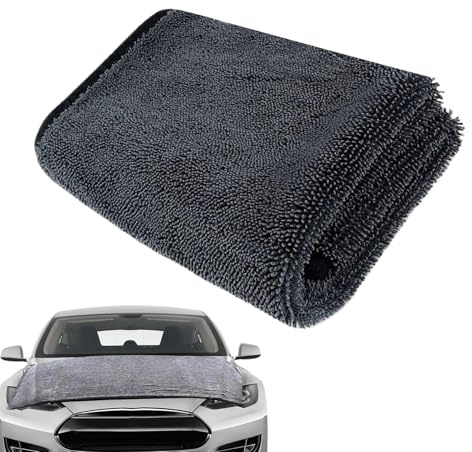 Car Drying Towel – Microfiber Fiber 90x60cm | Extra Large Thickened Cleaning Cloth | Super Absorbent Vehicle Washing Polishing Wiping Towel for Auto Detailing Garage Care and Daily Car Cleaning Use