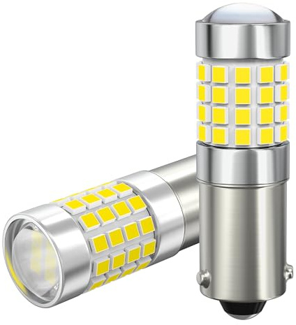 AGLINT H6W BAX9S CANBUS 54LED felfri LED-lampa med 12V strålkastare för bil positionsljus, backljus, dagsljus, interiör, sidoljus, registreringsskylt 6500K vit (H6W/BAX9S)