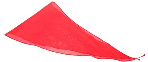 DRESSOOS Lot de 5 foulards rouges pour enfants : foulards triangulaires uniformes pour pièces de théâtre scolaires - accessoire de costume rouge pour spectacles et chorales - 1 m