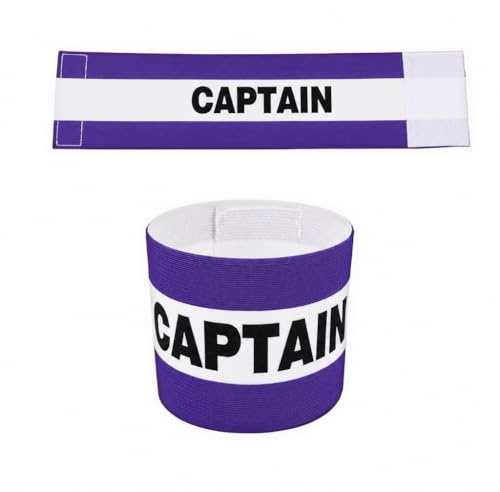 Adjustable Classic Captains Armband Football for Adult & Youth Hockey Rugby & Netball Basketball, Accessories of Elastic Breathable Arm Bands, Junior for Sports Soccer Dash, Blue (Adult-Blue)