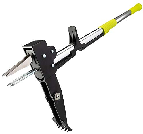 Garden Gear Long Handled Robust Stainless Steel Weed Puller Claw Grabber.