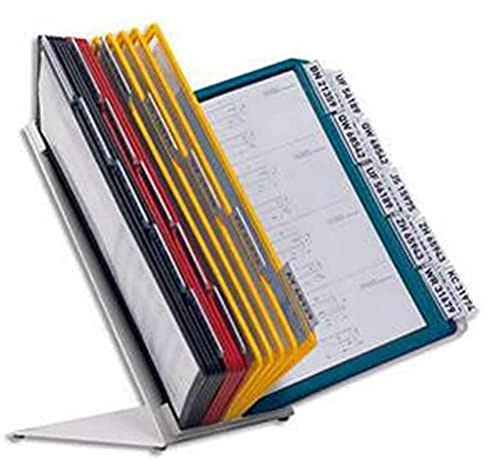 Durable Tisch-Sichttafelsystem (Vario Table 30, mit 30 Sichttafeln A4) mehrfarbig, 551000