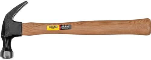 Stanley Hand Tools 51-616 Marteau à clous incurvé avec manche en bois 34 cm 453 g
