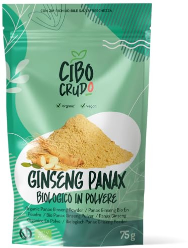 Panax Ginseng Rojo Orgánico - 75g. Contiene Proteínas y Fibras Ginsenósidos. Conocido Como Ginseng Coreano o Asiático.