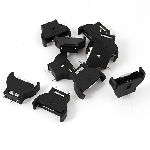 sourcing map 10 Stücke Knopfzellen Lithium Batterie Sockel Halter | Kunststoff