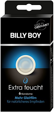 BILLY BOY Extra feucht - transparente Kondome mit mehr Gleitfilm, 6 Stück