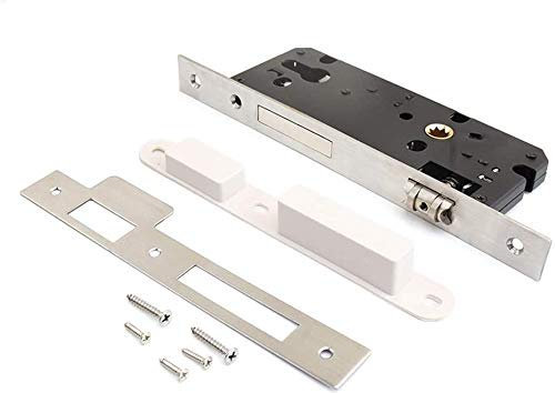 Serrure à mortaiser en acier inoxydable pour serrure à mortaiser, à ressort, en acier inoxydable, 45 x 85 mm