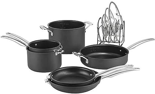Cuisinart N61-11 SmartNest Hard-Anodized Nesting Skillet Set, Aluminum