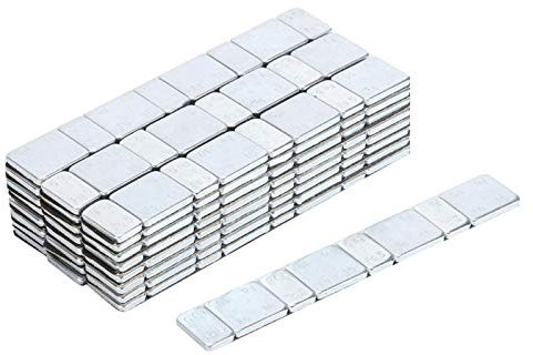 Stick On Wheel Weights - 5G+10G X 25Strips 60G/2.12Oz Adhesive Wheel Hub Balancing Blocks Stick On Car Tire Weight Balancer(Without Shovel) Wheel Balance Weights Wheel