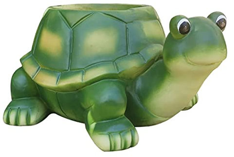 Garden Statue Outdoor Turtle Animal Flower Pot Balcony Succulent Personality Creative Flowerpot Garden Courtyard Landscape Decoration Ornaments Garden Figurine