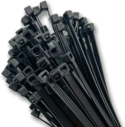 Lobinger® Kabelbinder schwarz viele Größen, Länge 100-1000mm, Breite 2,5-9mm (100, 3,6mm x 200mm)
