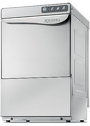 MBH - Lave-verres professionnel KROMO AQUA 37 en acier inoxydable avec pompe de vidange. Lave-vaisselle pour cuisine industrielle de bar, restaurant et hôtellerie.