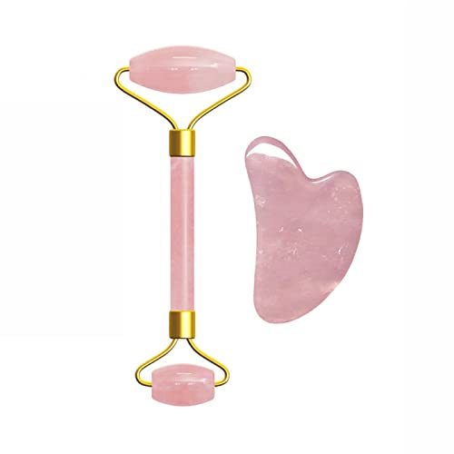 Rosenquarz-Jade-Augenmaske Gesichtsmassage-Roller Natürlicher Jade-Roller,Typ 4