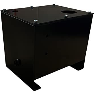 Hydraulischer Stahltank mit Ablaufstopfen, vorgebohrter Tankdeckel und Dichtung, schwarz gespritzt (58 Liter)
