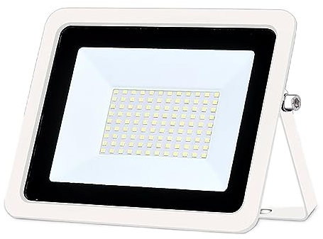 DELURA Feux de sécurité Projecteur LED Projecteurs 50W 100W Projecteur LED Extérieur IP68 Étanche Projecteur Jardin Carré Réverbère pour terrasse, Jardin (Color : Warm White, Size : 100W)
