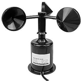 Anemometre de Vent Capteur Vitesse Transmetteur de vitesse et de Direction du vent RS485, girouette à collecte de carbone météorologique à 360 degrés, 8 positions, 4-20ma 0-60 m/s ( Color : Wind speed