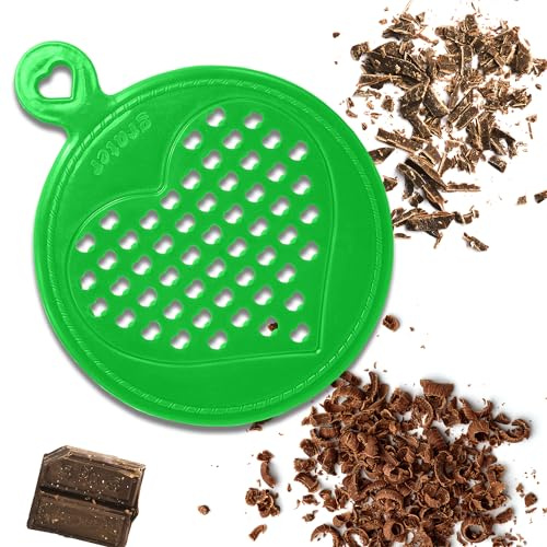 Leddy Living Grater for Chocolate Flakes and Curls. Coarse Grater and Plastic Material Anti-Overheating Chocolate, Zester for Fondant, Also for Vegetables, Fruits and Cheeses (Green)