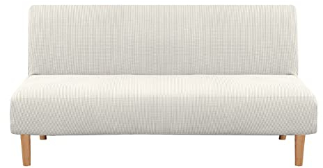 Jianyana Sofabezug, 3-Sitzer ohne Armlehnen, modernes Sofa, Bett (weiß)