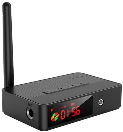 Ricevitore Bluetooth 5.3, Audio Stereo HiFi Ricevitore Audio Bluetooth con Funzione NFC, Supporto AUX, Suono Ottico, Uscita Audio Coassiale