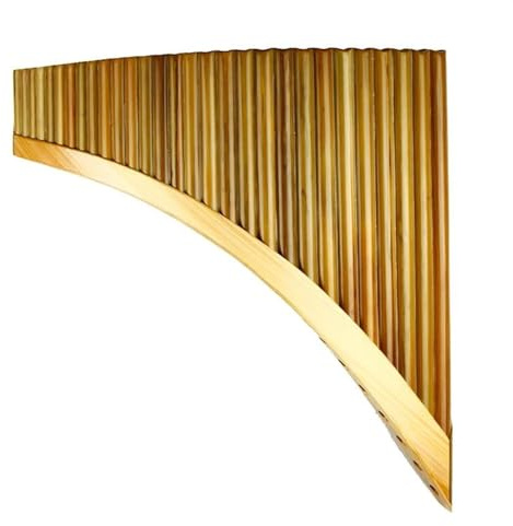 Panflöte Instrument 29 Pfeifen G Key Reed Pan Flute Traditionelles Holzblasinstrument Handgefertigte Pan Pipe Mit Tasche (Color : Left-Log)