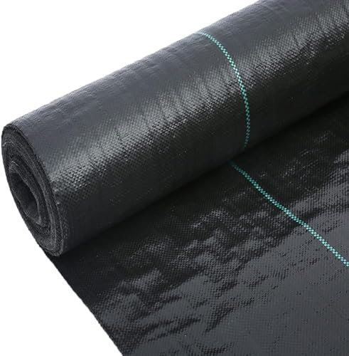 Suuiwau Weed Control Membrane 2x100M Heavy Duty Weed Barrier Fabric Roll Weed Suppressant Membrane Ground Cover Membrane Anti Weed Fabric For Garden Driveway Patio Landscape Flower Bed Greenhouse
